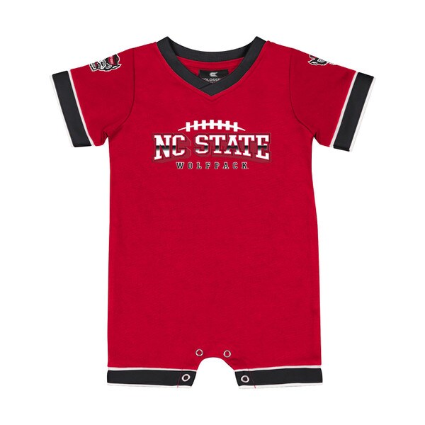 Red/Black Infant Football Romper -